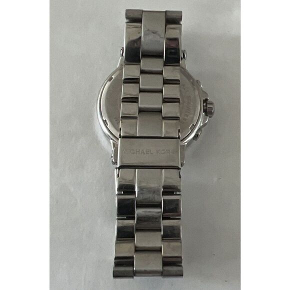 Michael Kors MK-5221 Chronograph Date Stainless Steel Watch New Battery - Picture 3 of 7